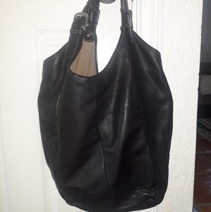 Guy Laroche Black Leather Tote Bag